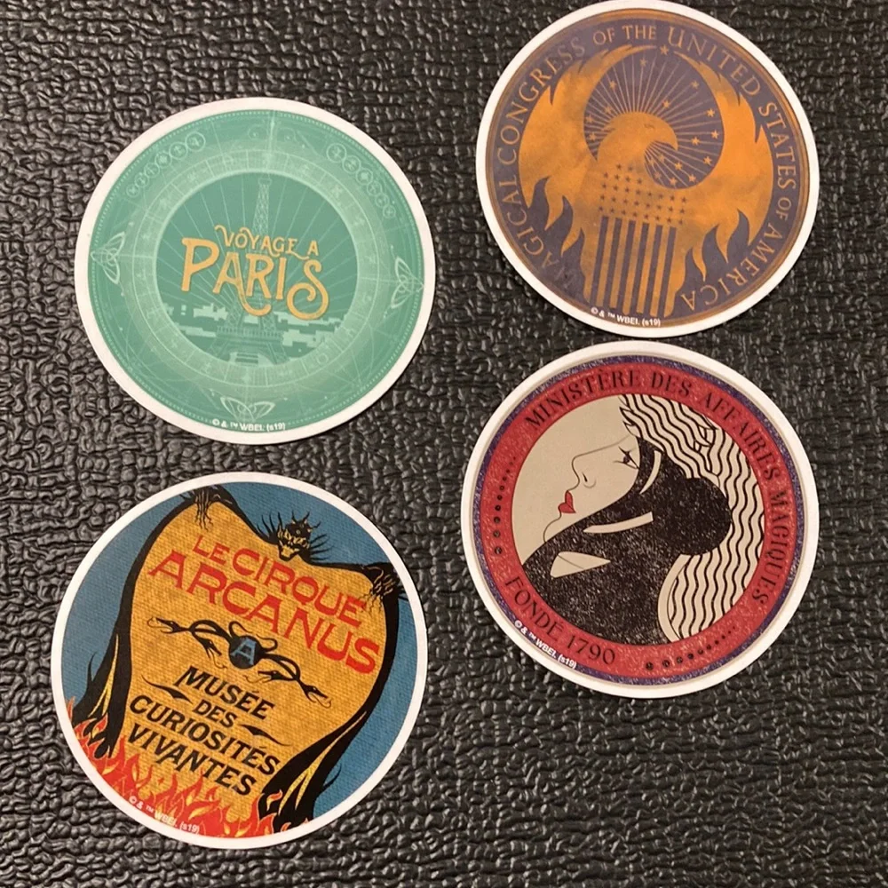 French Ministry of magic sign & 4 stickers from harry potter Fantastic beasts